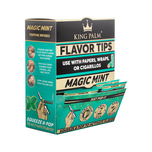King Palm 2 Flavor Filter Tips  Mint Filters Display Box  50 Units Per Display